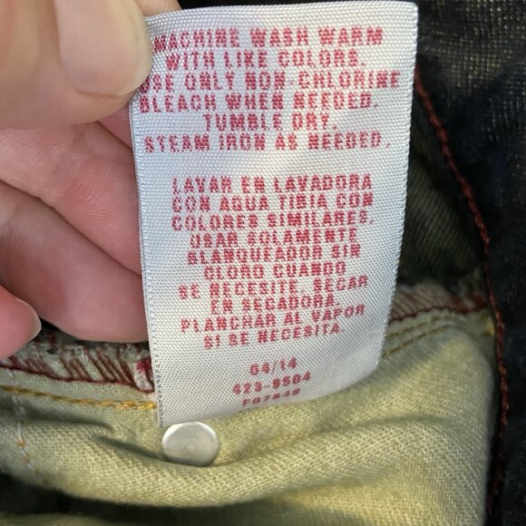 Arizona Jean Co Boys Jeans Sz 8 Slim Relaxed Fit Straight Leg Denim Dark Wash - Picture 14 of 14